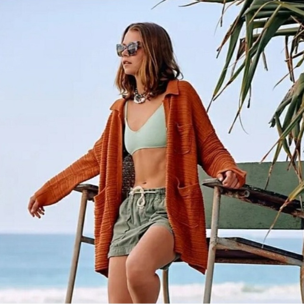 Free People Beach | day dreaming button-up cardigan Medium
